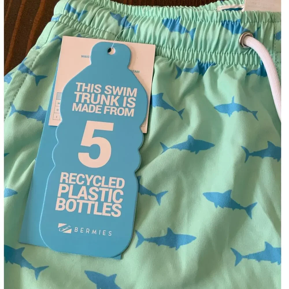 Bermies Great White Youth Swim Trunks NWT size 10‎
